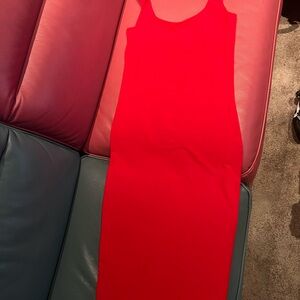 Hatch Red Sleeveless Sheath Dress for a Casual Night Out